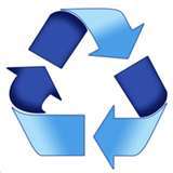 Blue Recycle Symbol